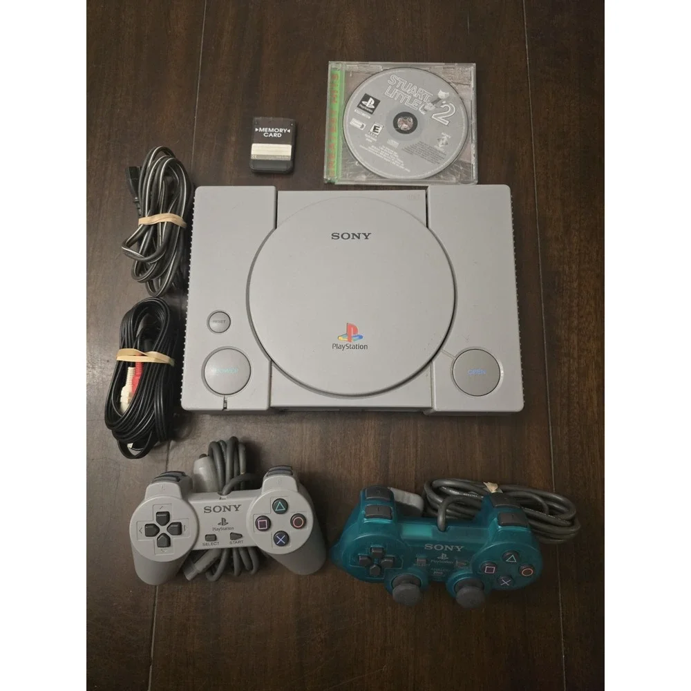 Sony PlayStation 1 PS1 Gray Console Bundle Great Condition OEM Controller Game